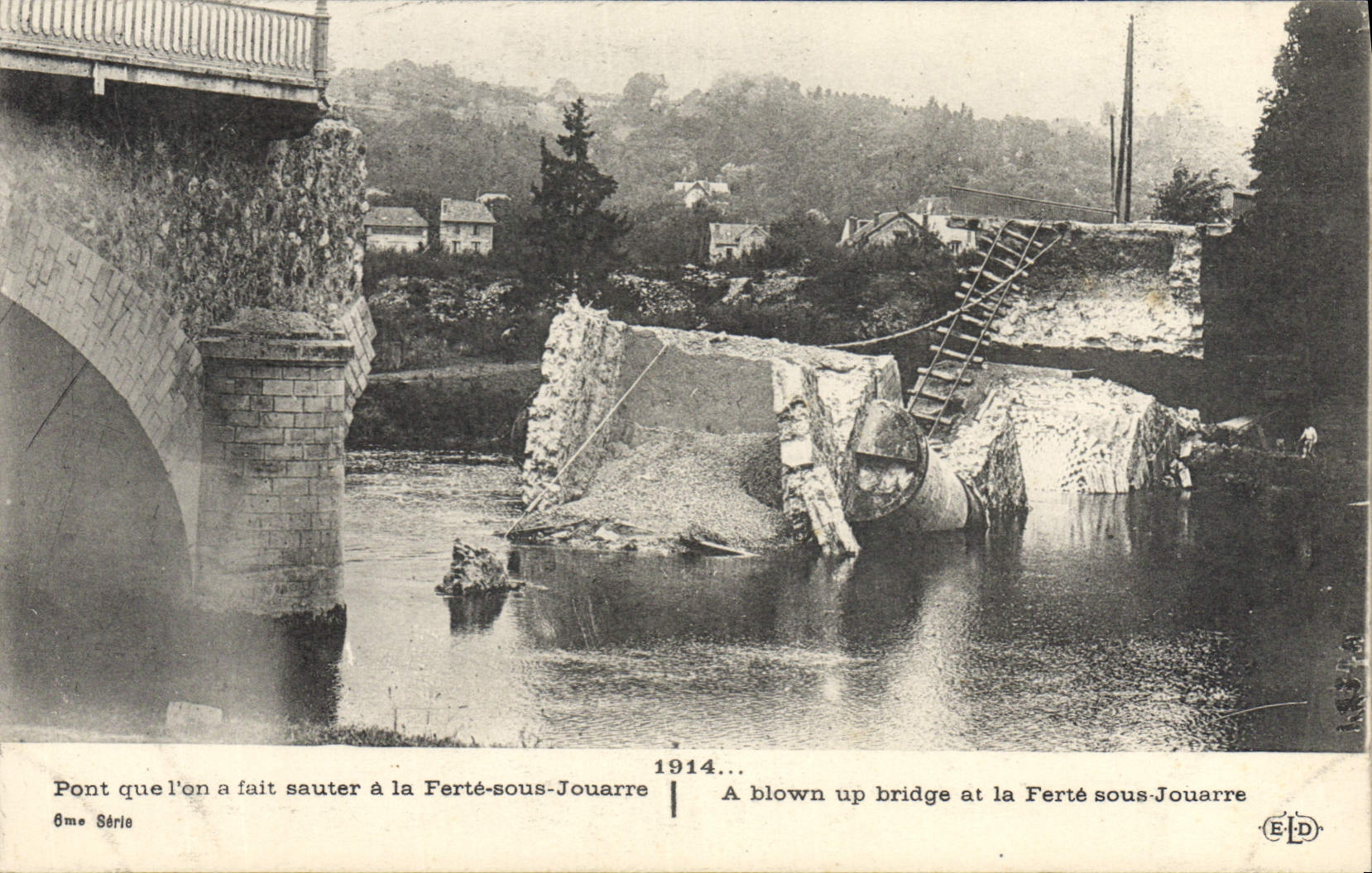 CPA Militaria Pont que l'on a fait sauter a la Ferte sous Jouarre 
