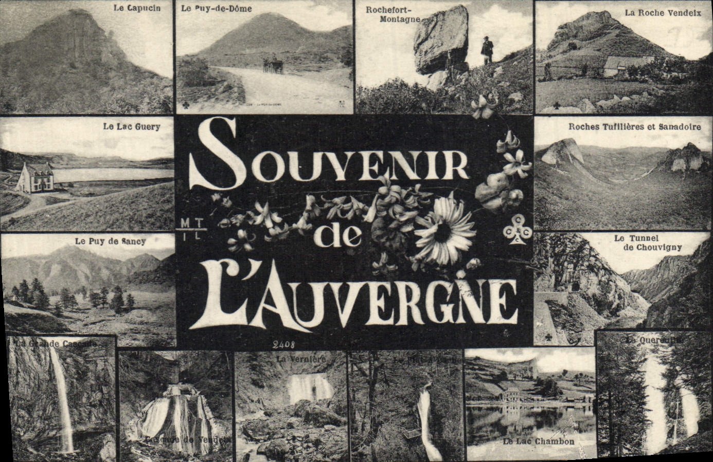 CPA Folklore Souvenir L'Auvergne 