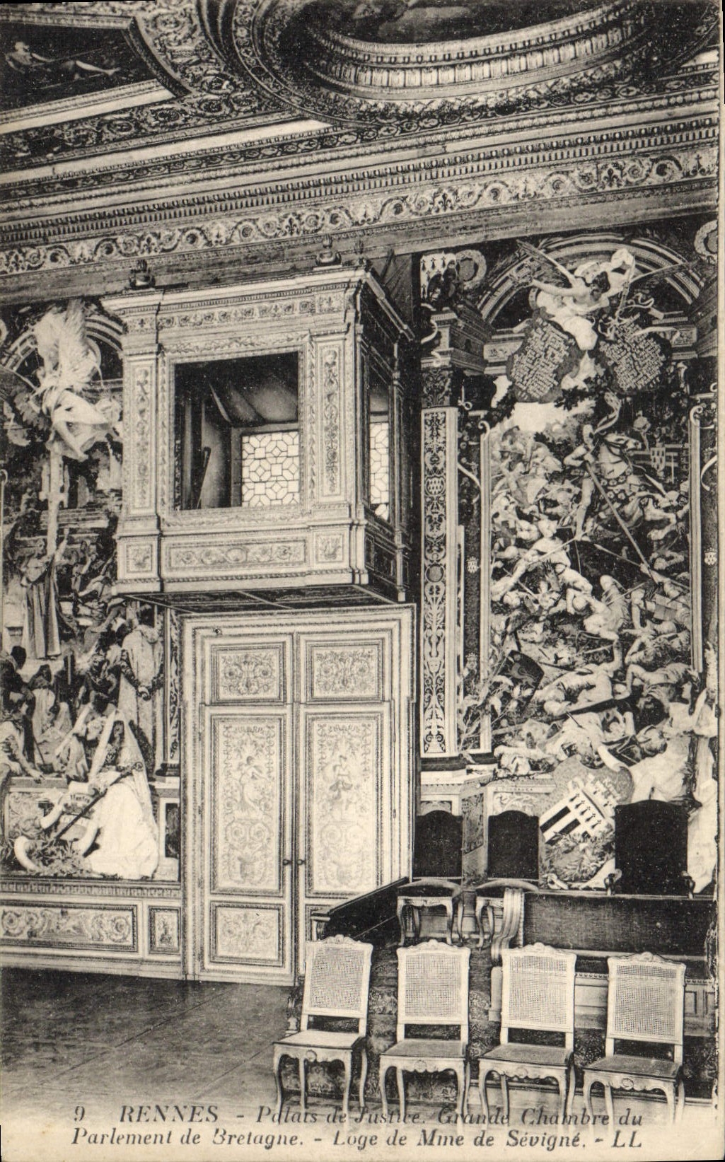 CPA Rennes Palais de Justice grande chambre du Parlement de Bretagne