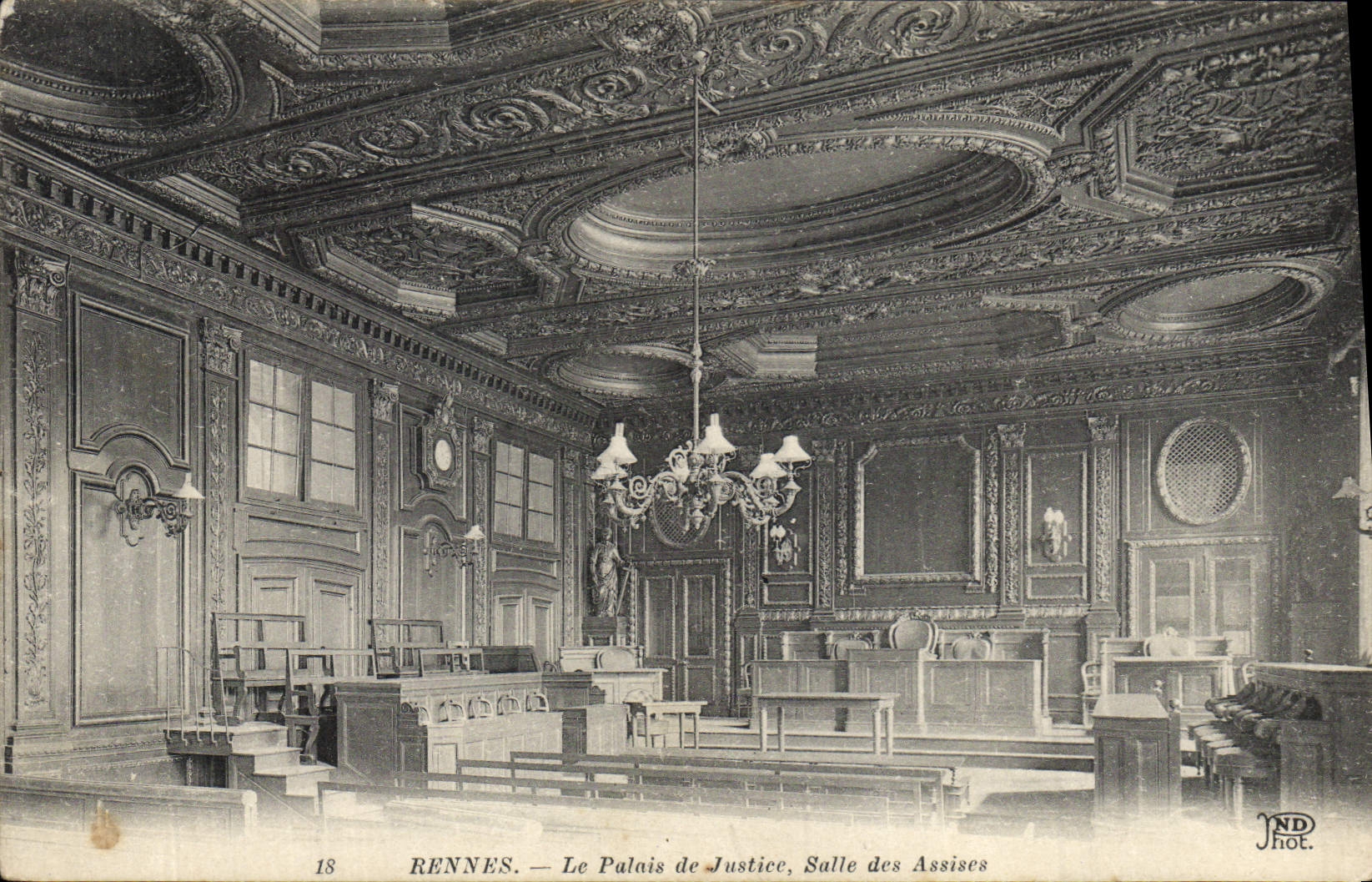 CPA Rennes le Palais de Justice Salle des Assises 