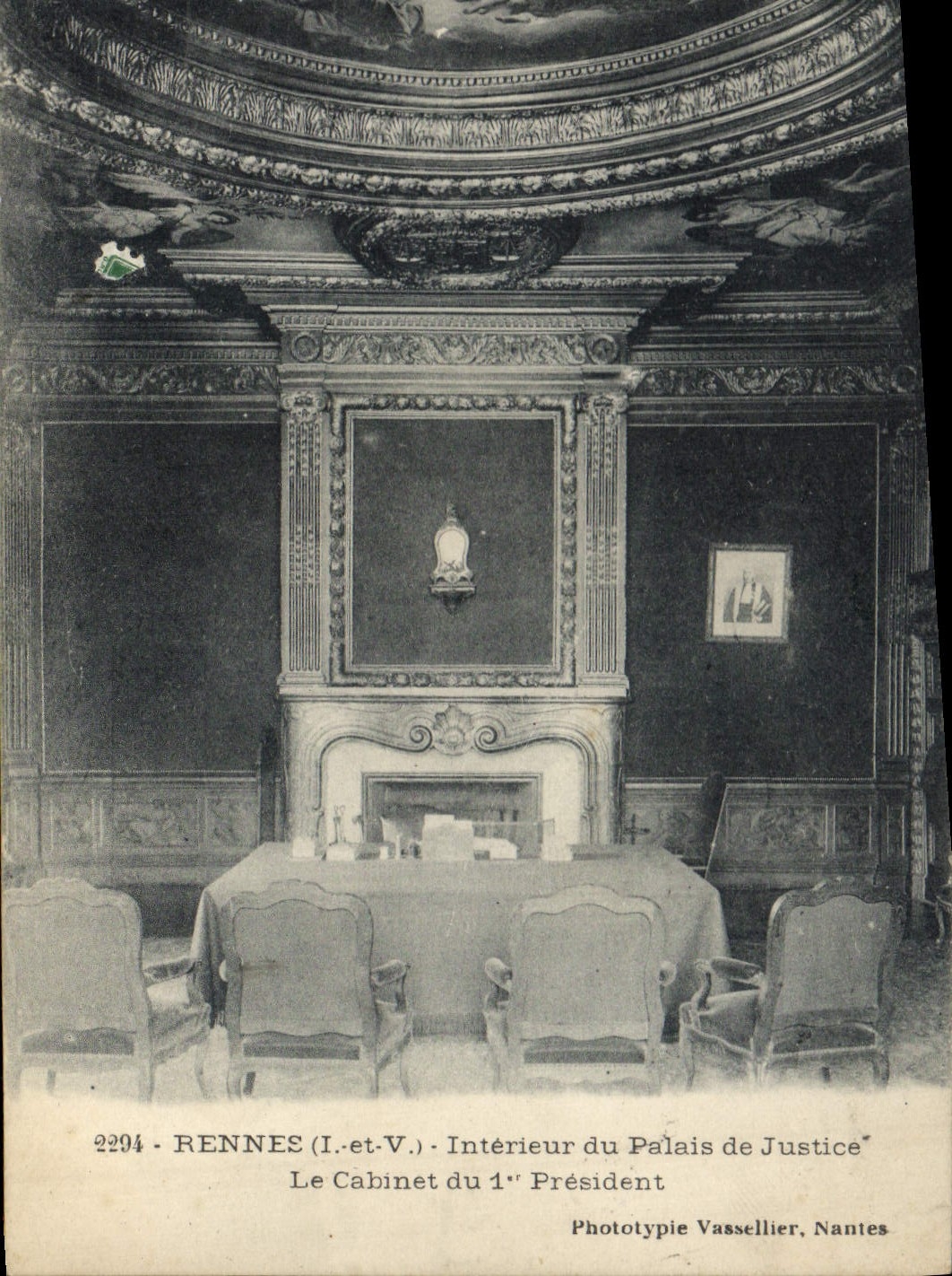 CPA Rennes interieur du palais de justice le cabinet du premier President 