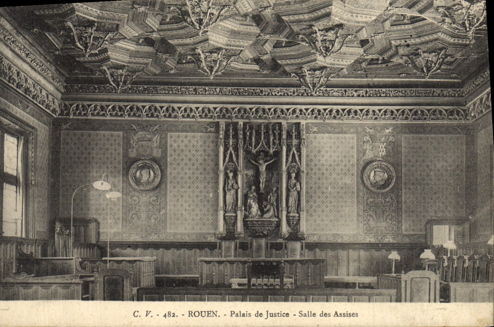 CPA Rouen palais de justice salle des Assises 