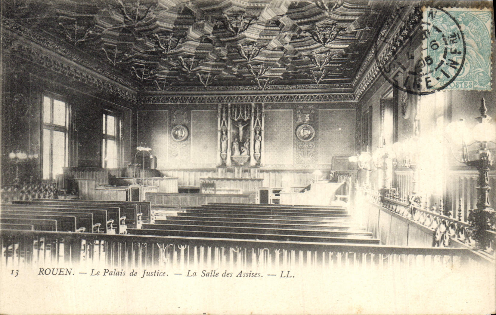 CPA Rouen le Palais de justice la salle des Assises