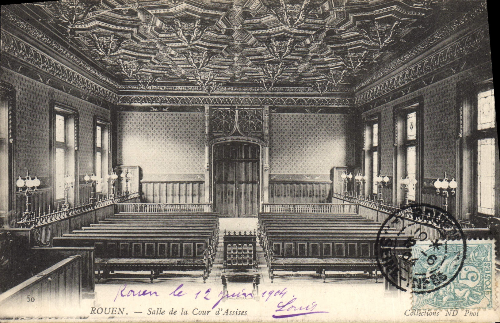 CPA Rouen salle de la cour d'Assises 