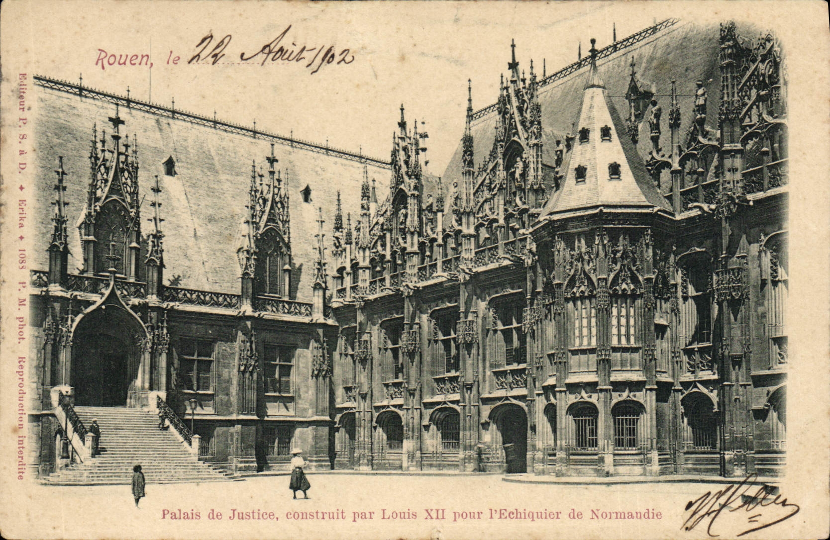 CPA Rouen le 22Aout 1902 le Palais de Justice 