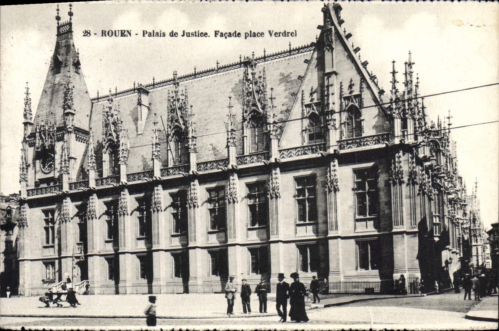 CPA Rouen Palais de Justice facade place Verdrel 