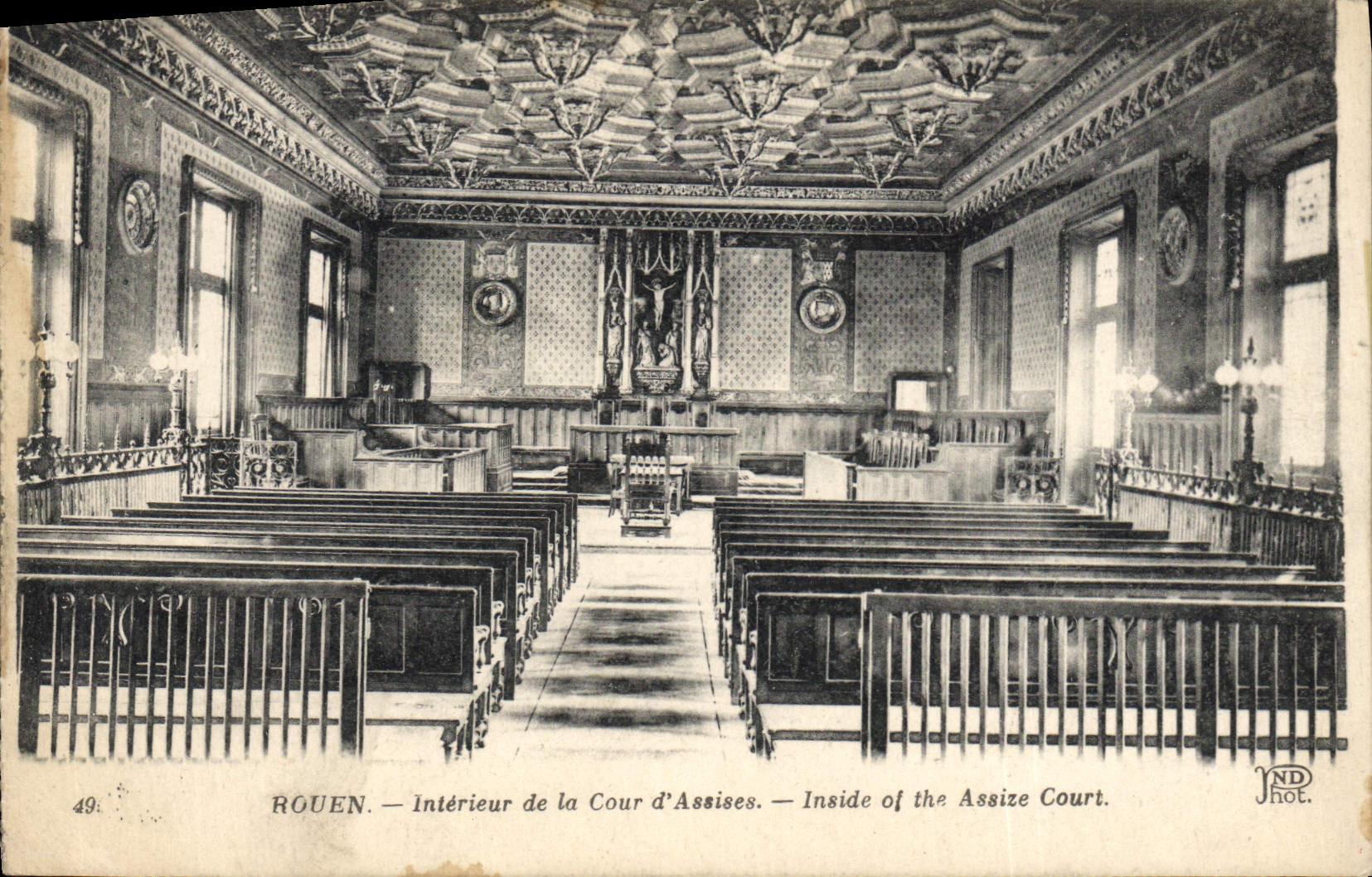CPA Rouen interieur de la cour d'Assises 