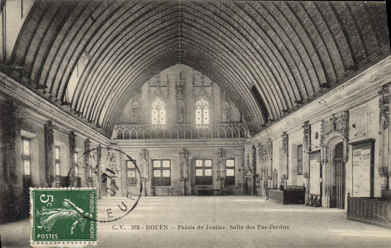 CPA Rouen Palais de Justice salle des Pas Predus 