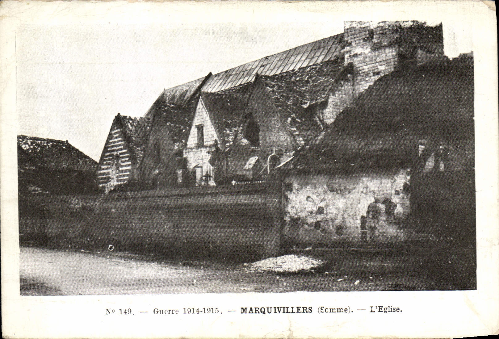 CPA Militaria Guerre 1914 15 Marquivillers l'eglise