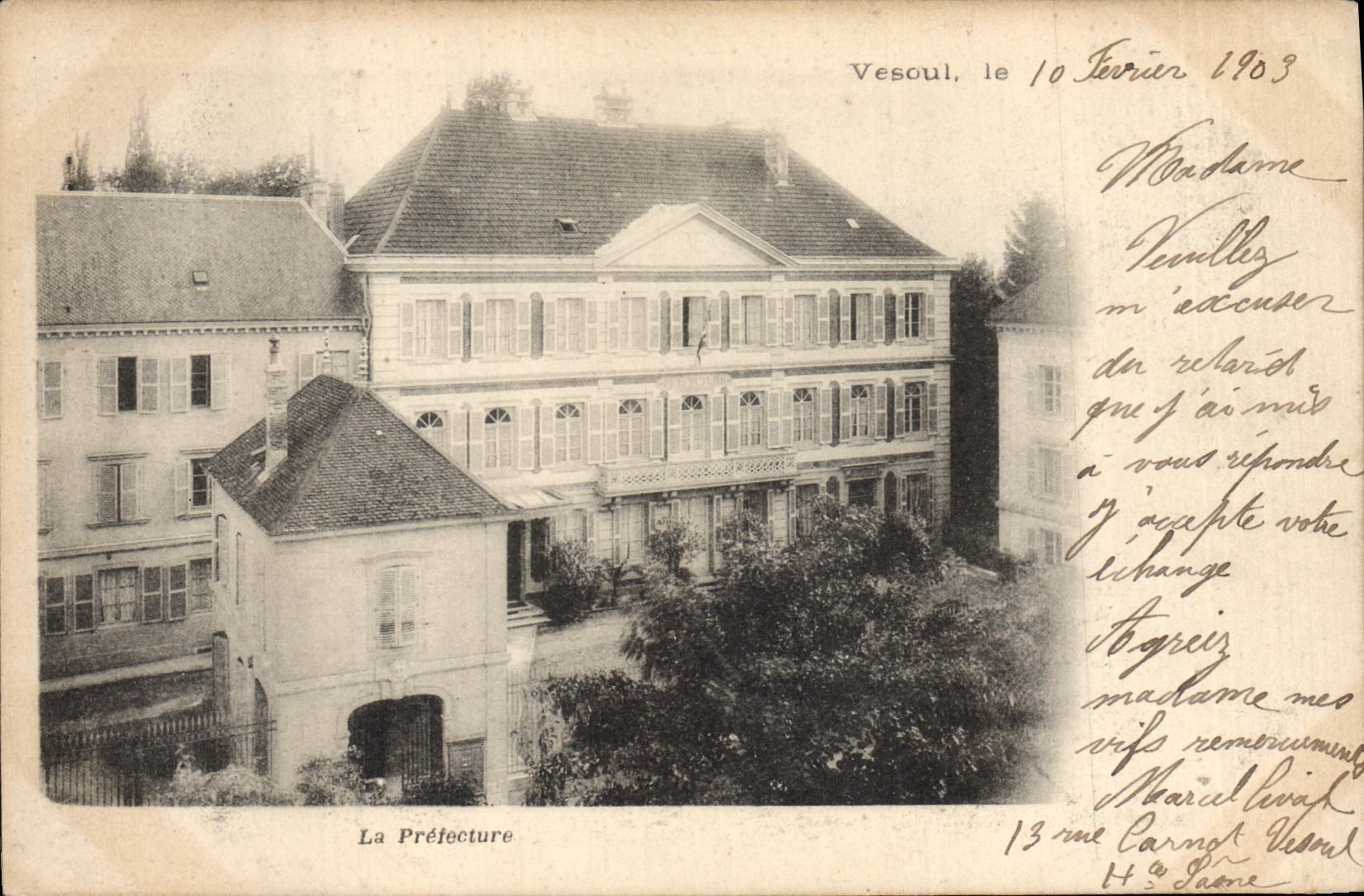 CPA Vesoul La Prefecture 