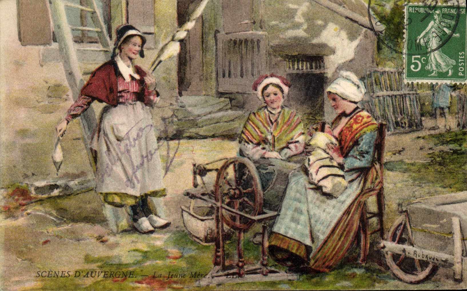 CPA Folklore Scenes d'Avergne 