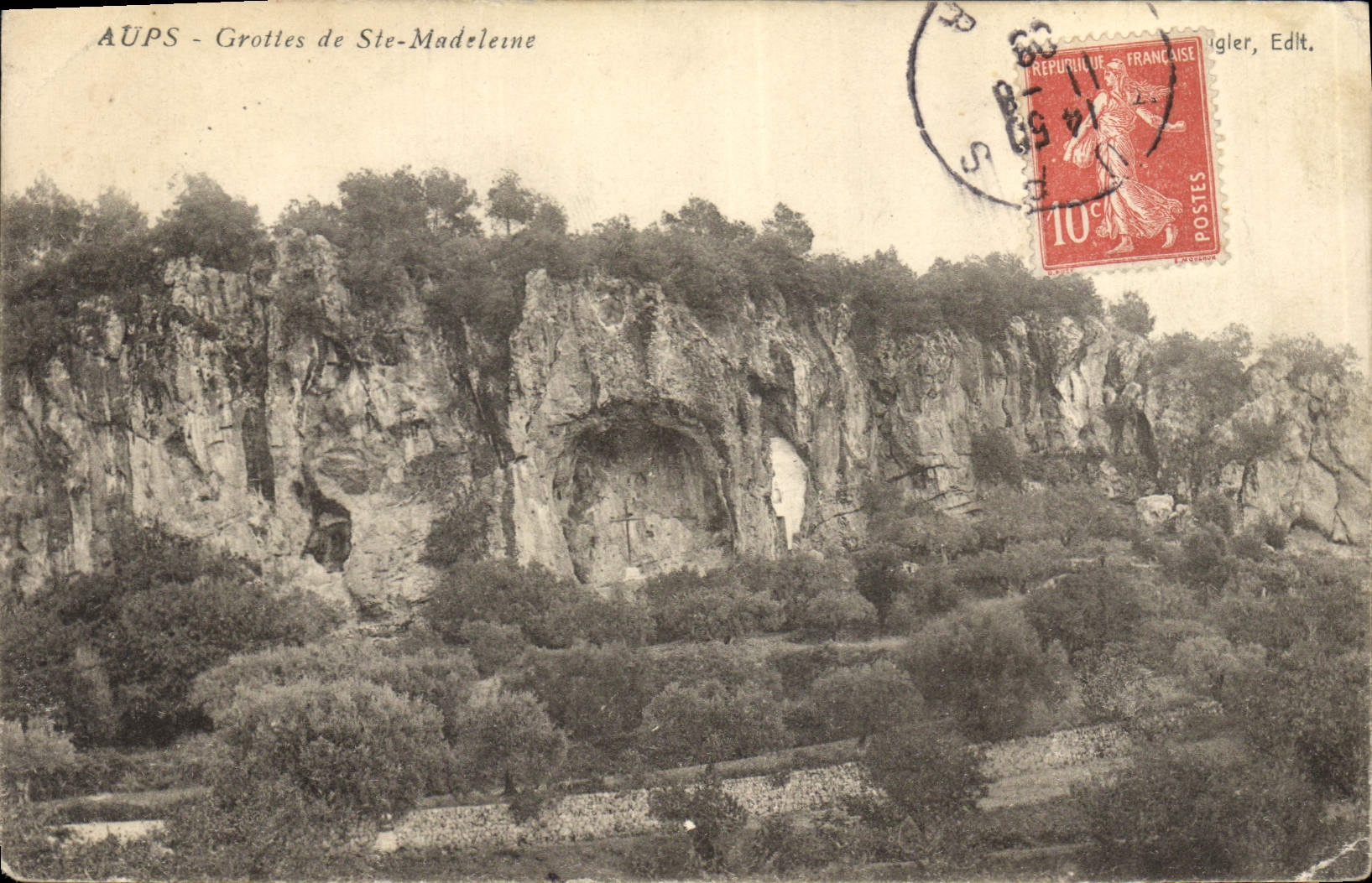 CPA Aups Grottes de Sainte Madeleine