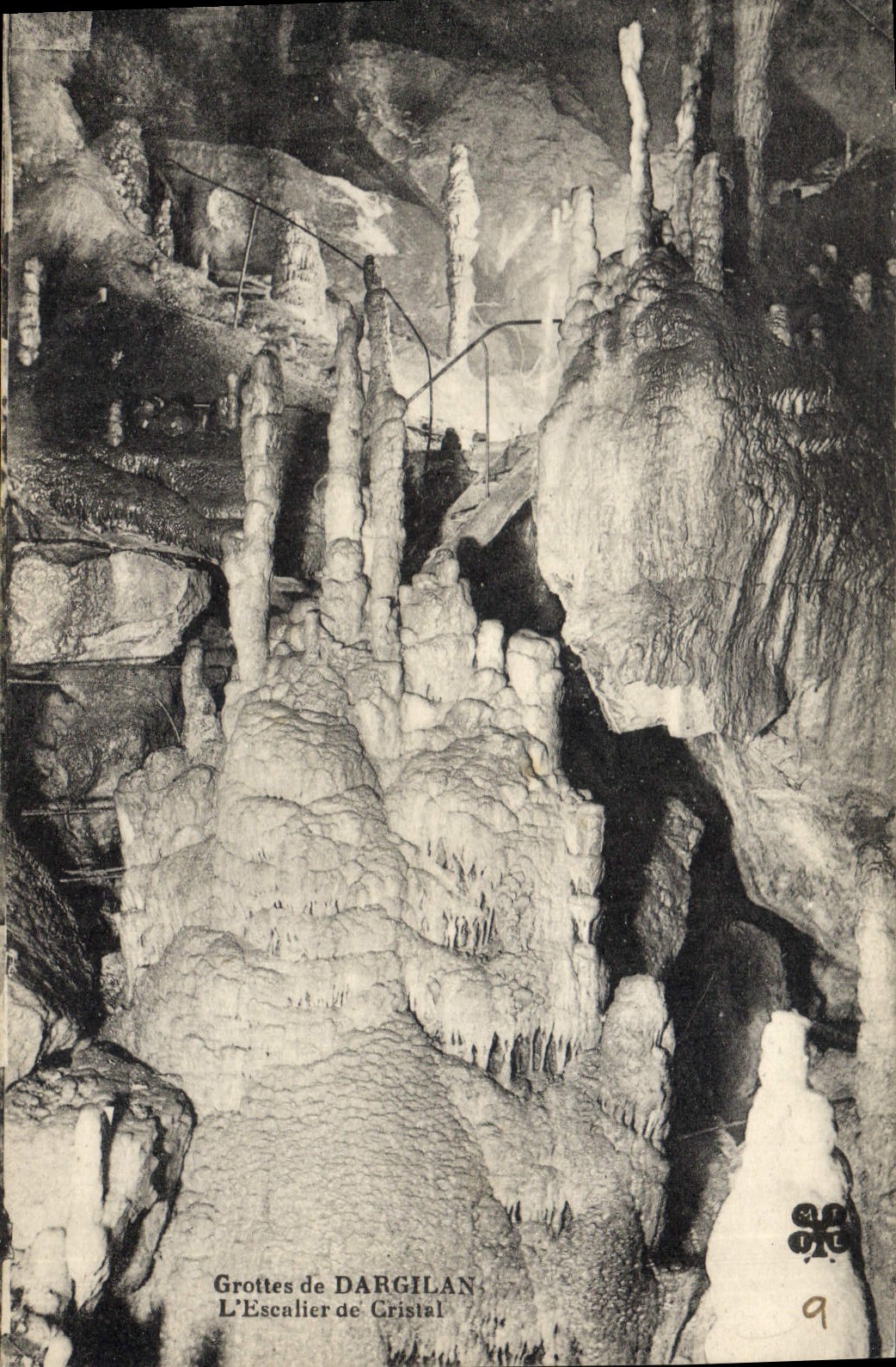 CPA Grottes de Dargilan L'Escalier de Cristal