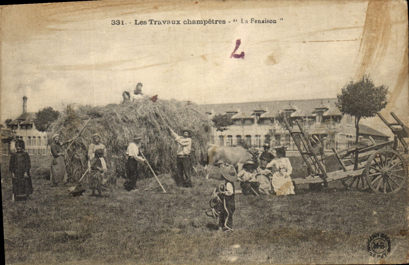 CPA Folklore Les travaux champetres la Fenaison 