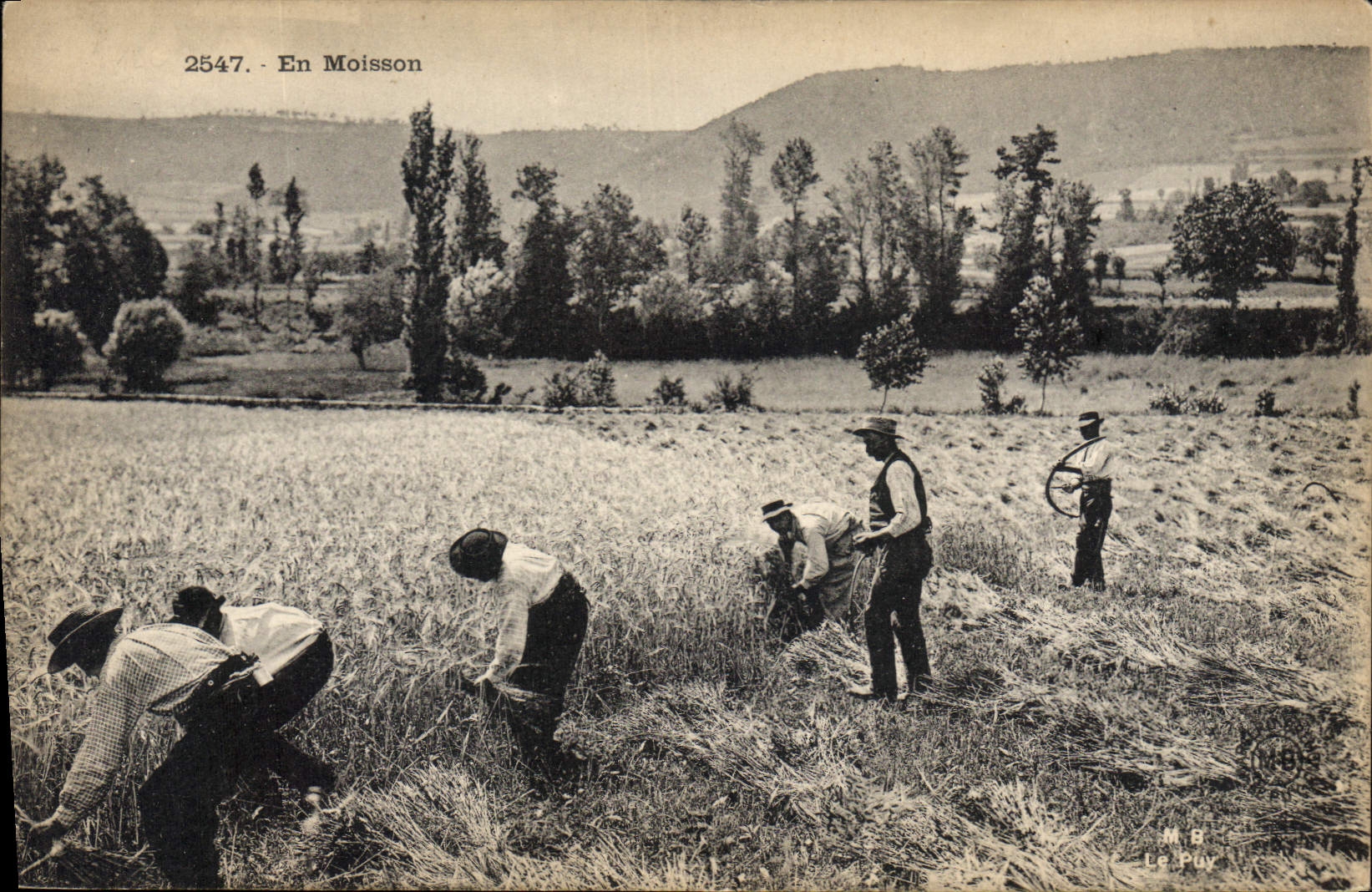 CPA Folklore En Moisson 