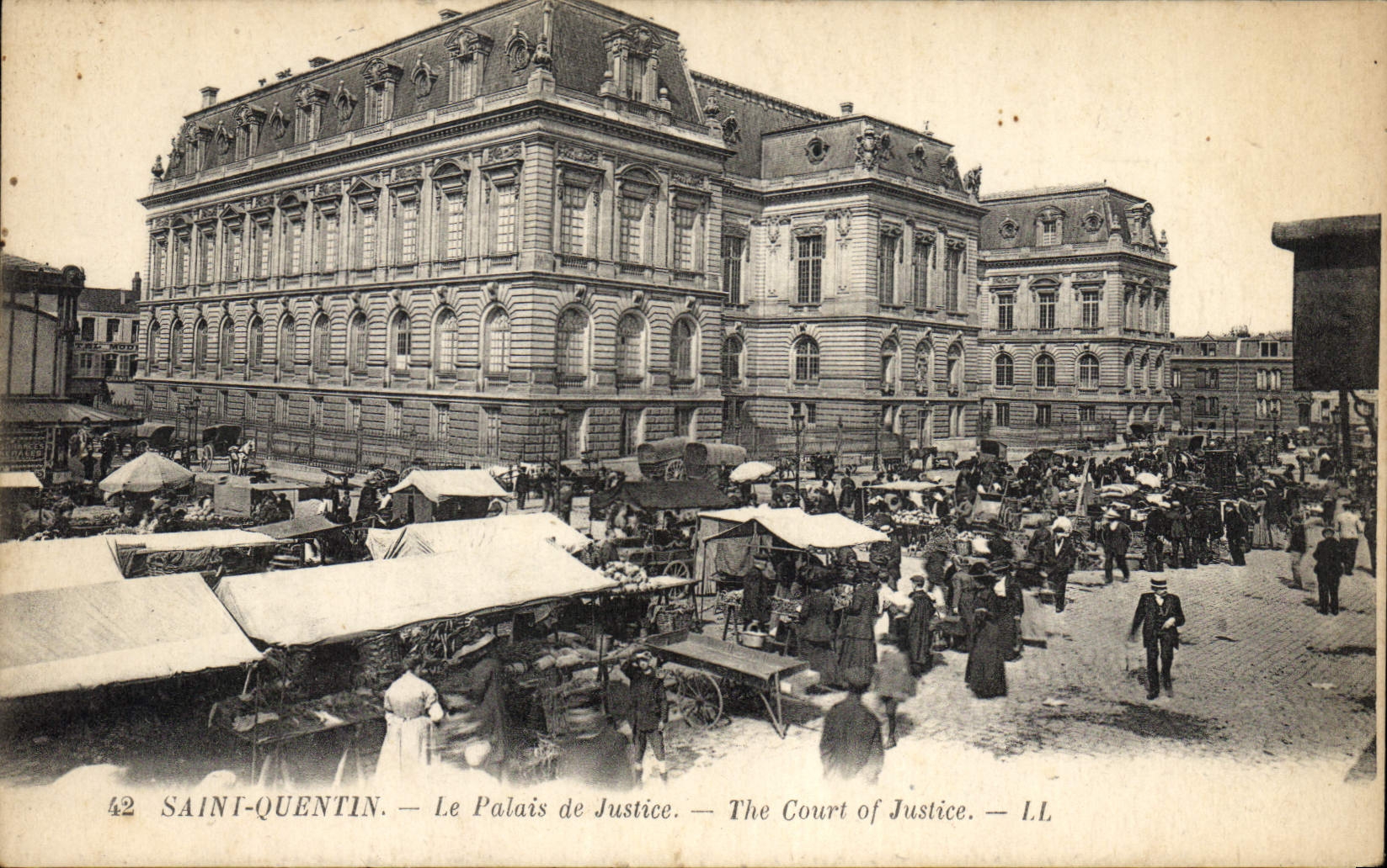 CPA Saint Quentin Le Palais de Justice Marche