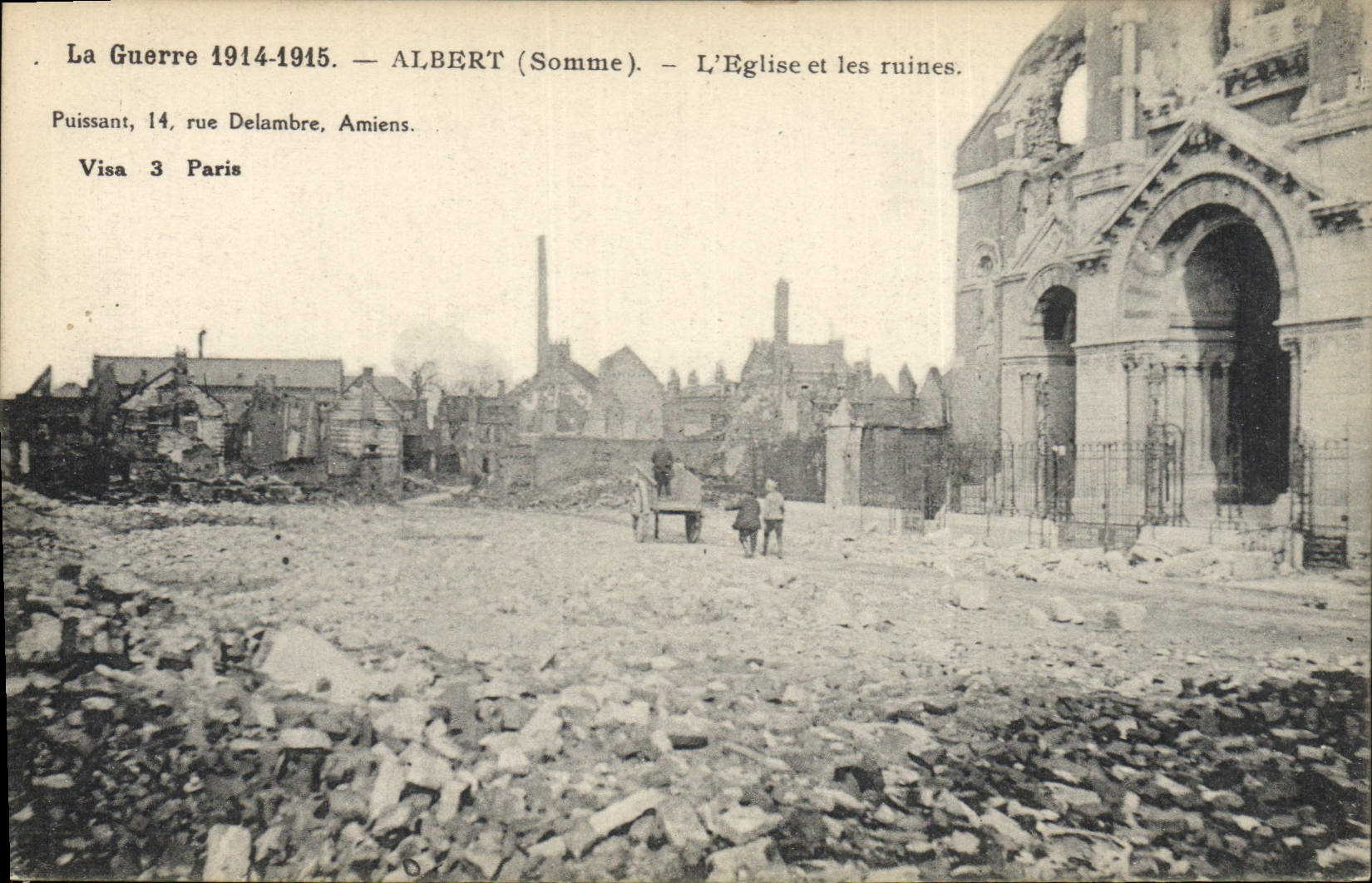 CPA Militaria La Guerre1914-1915.L'Eglise et les ruines Albert