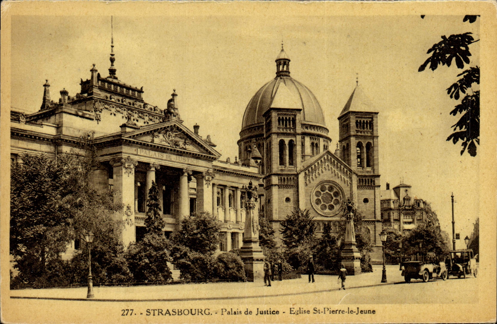 CPA STRASBOURG.Palais de Justice.Eglise St.Pierre-le-Jeune