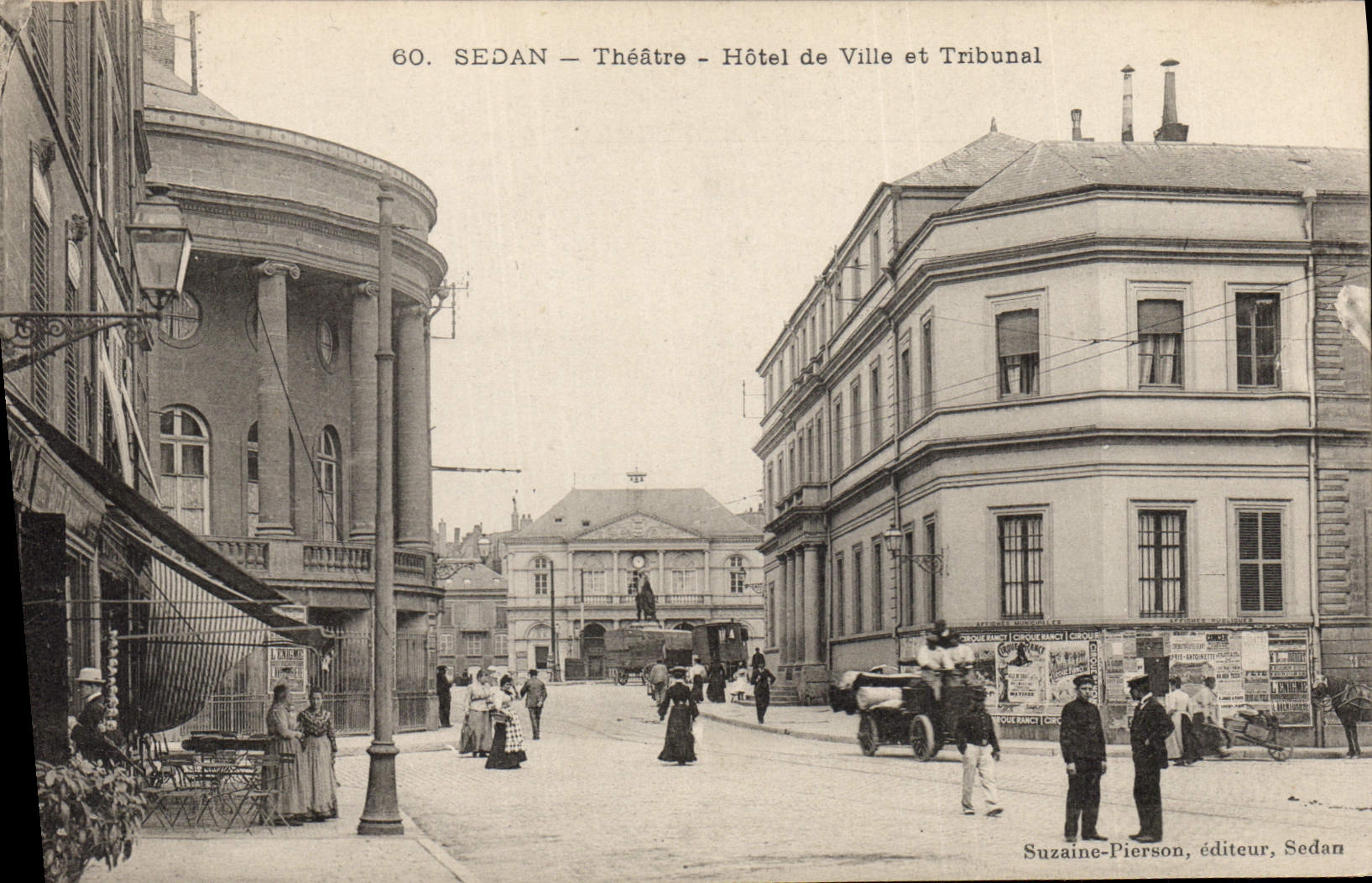 CPA SEDAN- Théatre-Hôtel de Ville et Tribunal