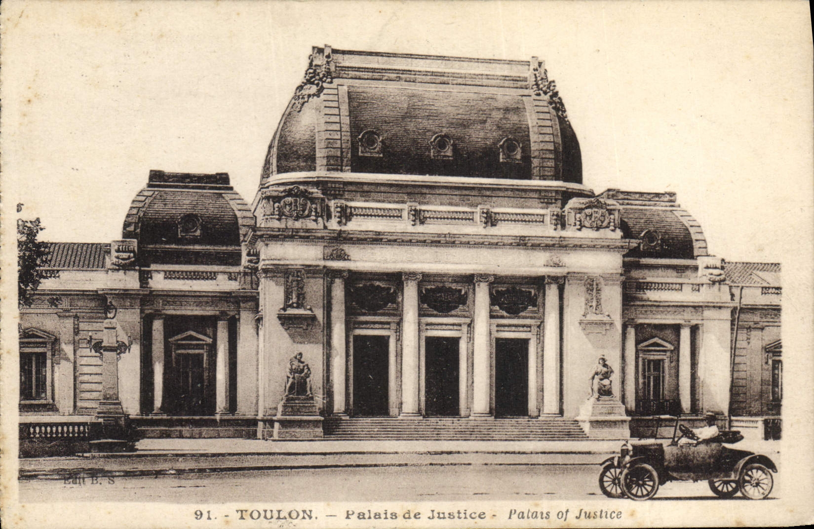 CPA TOULON.-Palais de Justice Automobile