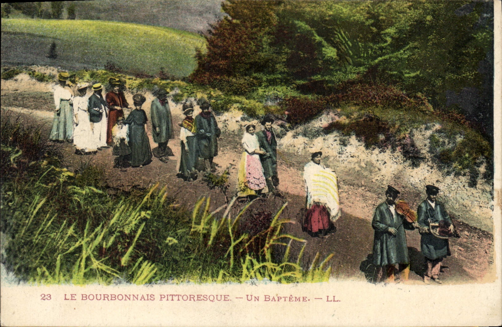 CPA Folklore Le BOURBONNAIS PITTORESQUE-UN BAPTÊME