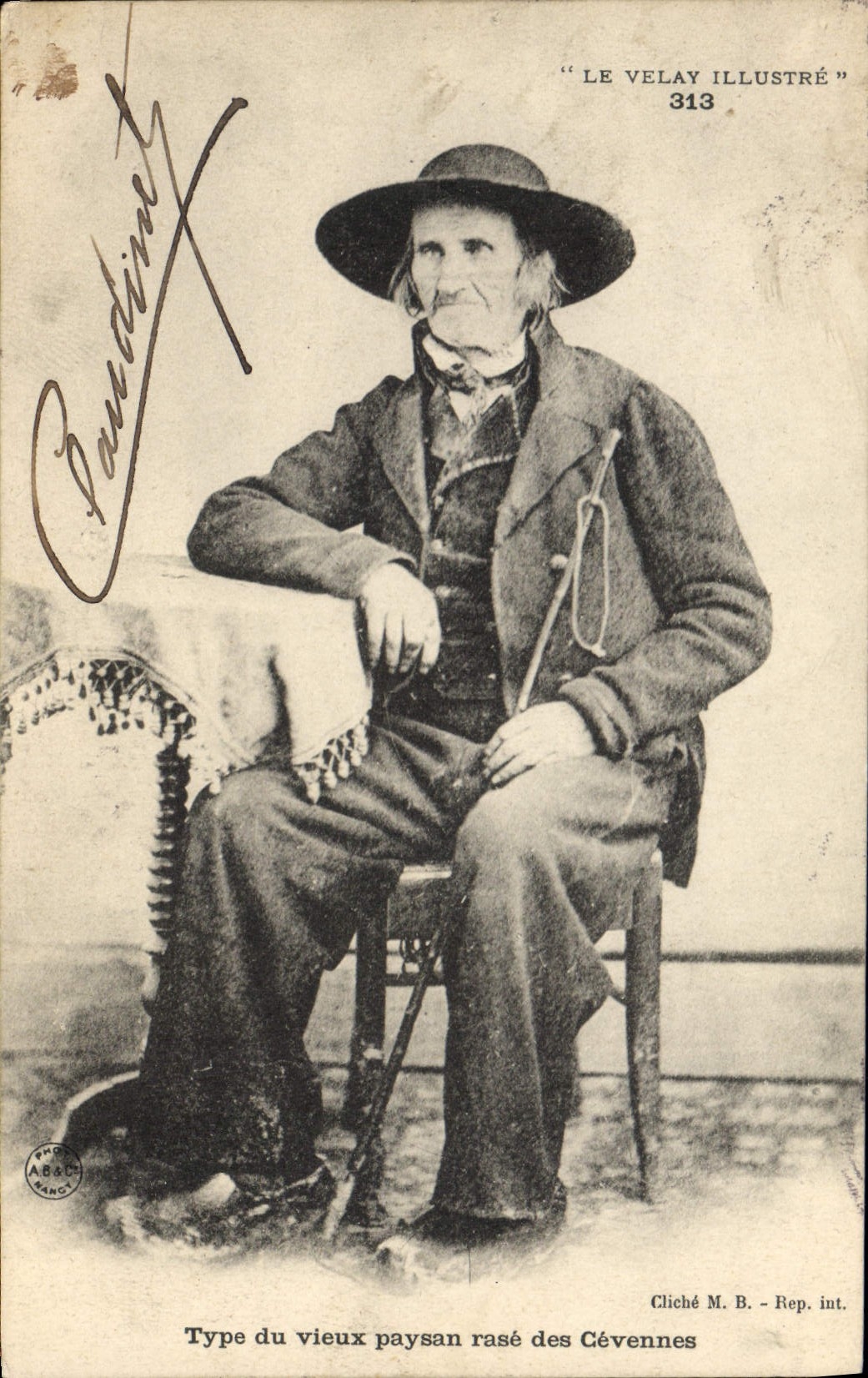 CPA Folklore Type du vieux paysan rasé des Cèvennes