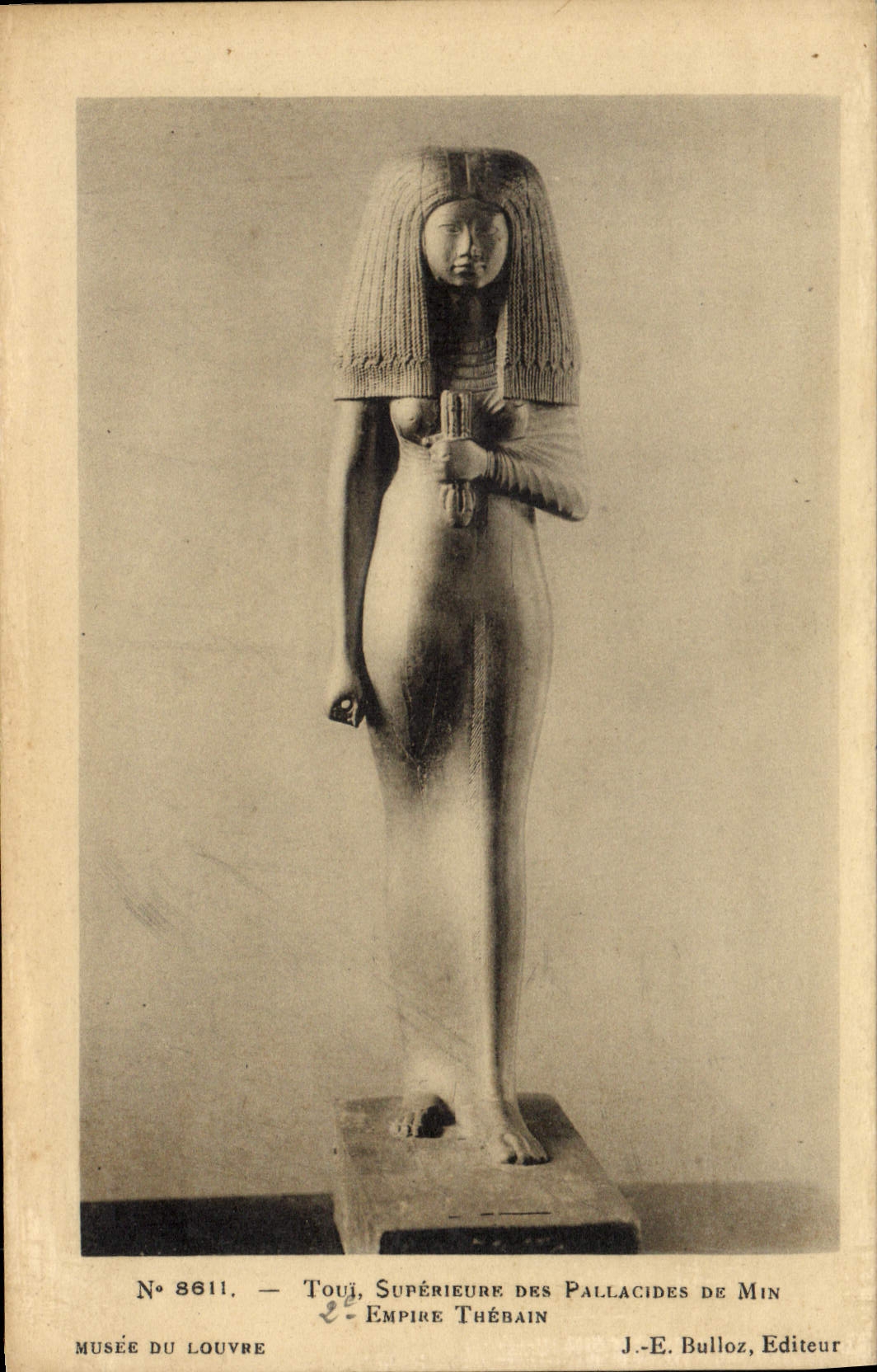 CPA Egypte Egypt SUPERIEUR DES PALLACIDES DE MIN. EMPIRE THEBAIN. MUSEE DU LOUVRE