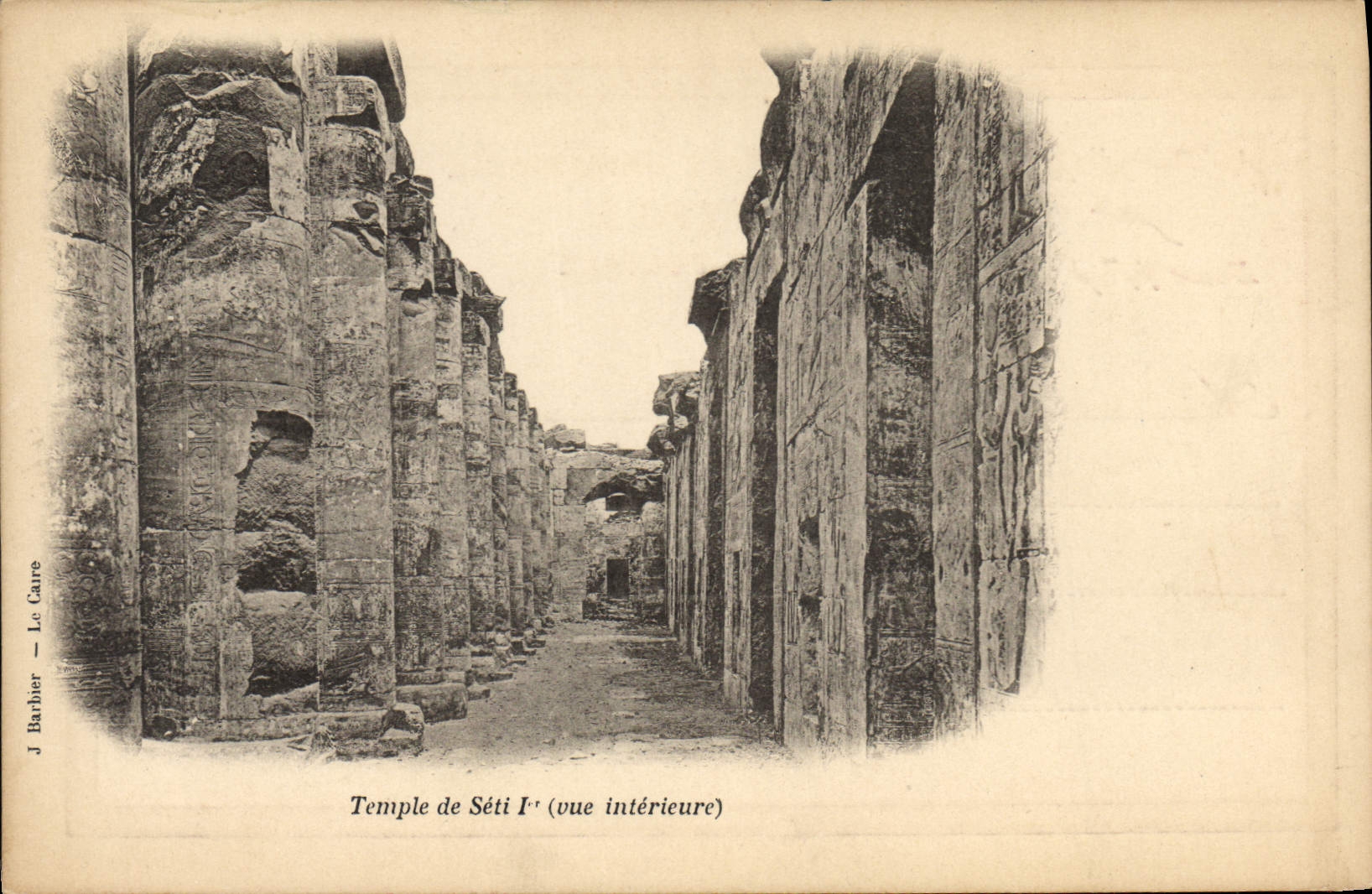 CPA Egypte Egypt Temple de Séti I( vue interieure)