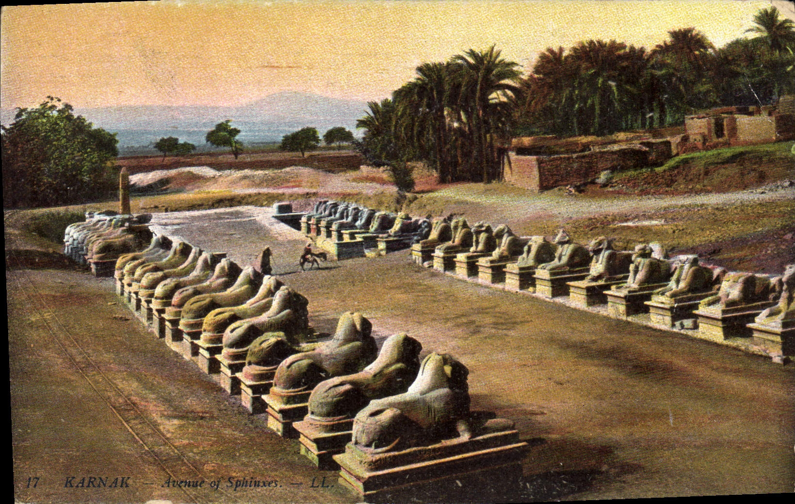 CPA Egypte Egypt KARNAK - Avenue des Sphinx
