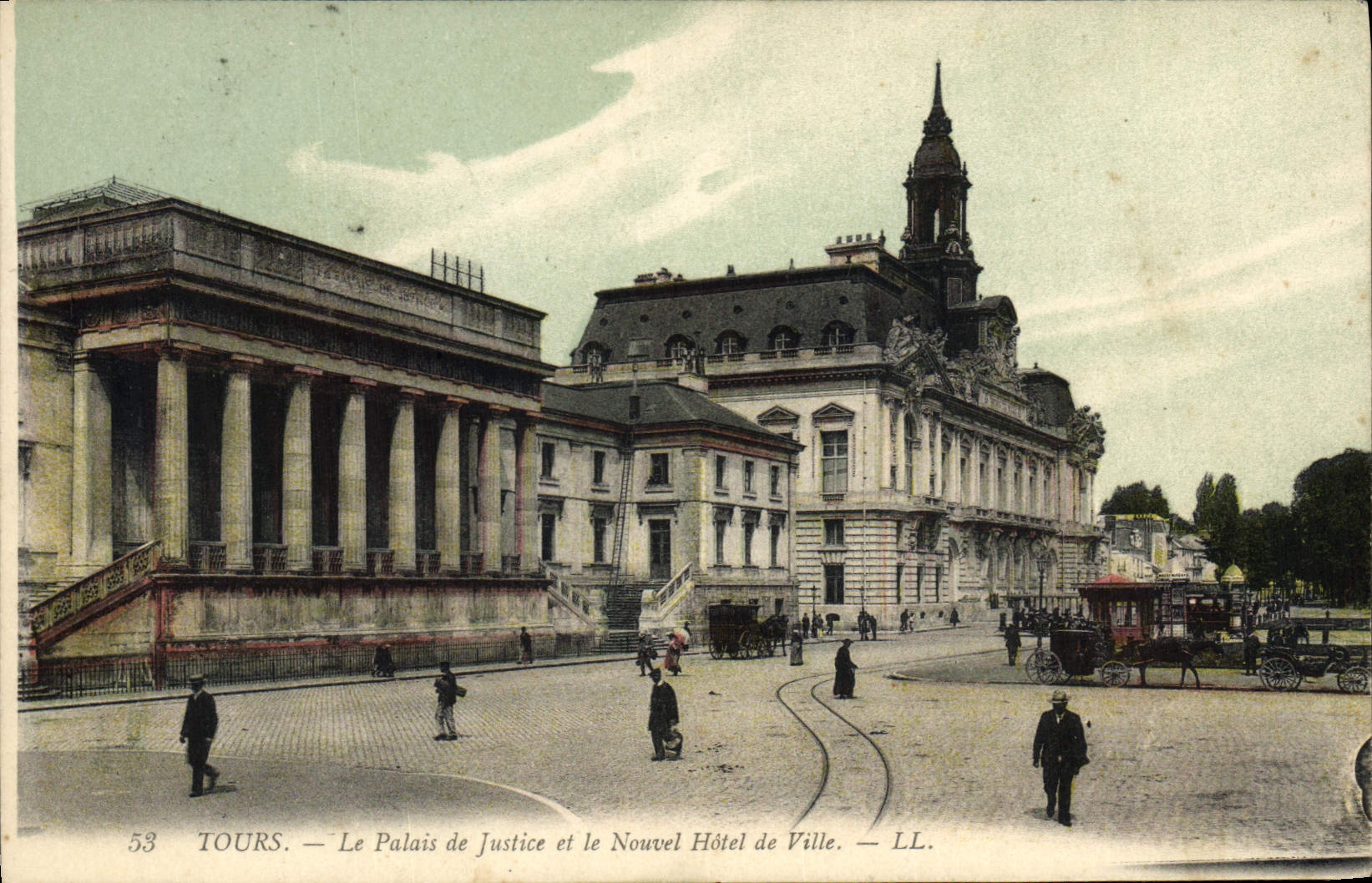 CPA TOURS - Le Palais de Justice et le Nouvel Hotel de Ville