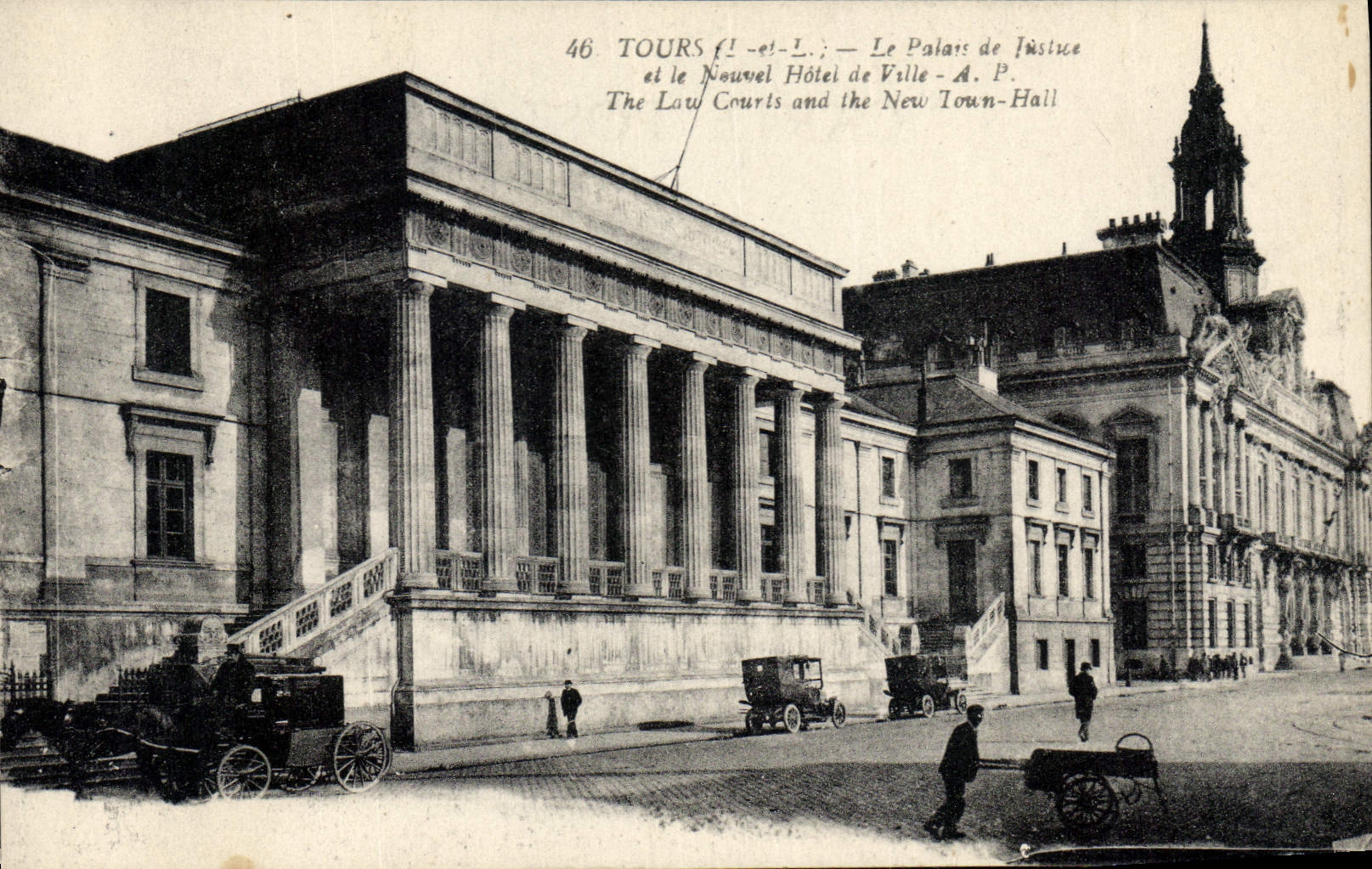 CPA TOURS - Le Palais de Justice et le Nouvel Hotel de Ville