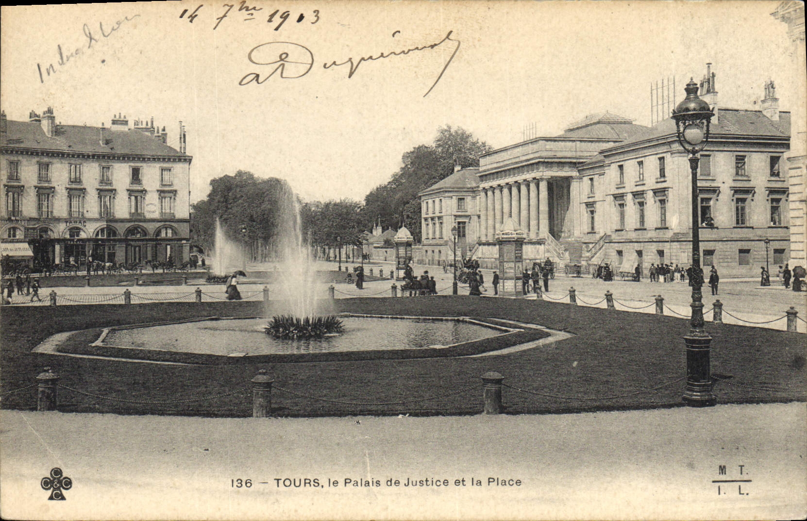 CPA TOURS - Le Palais de Justice et la Place