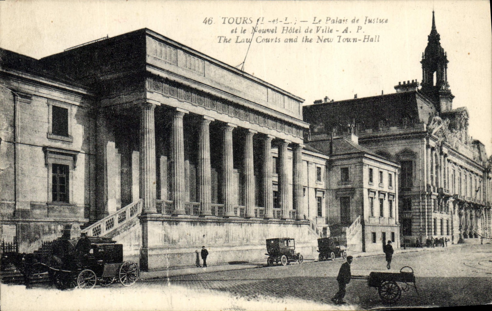 CPA TOURS - Le Palais de Justice et le Nouvel Hotel de Ville