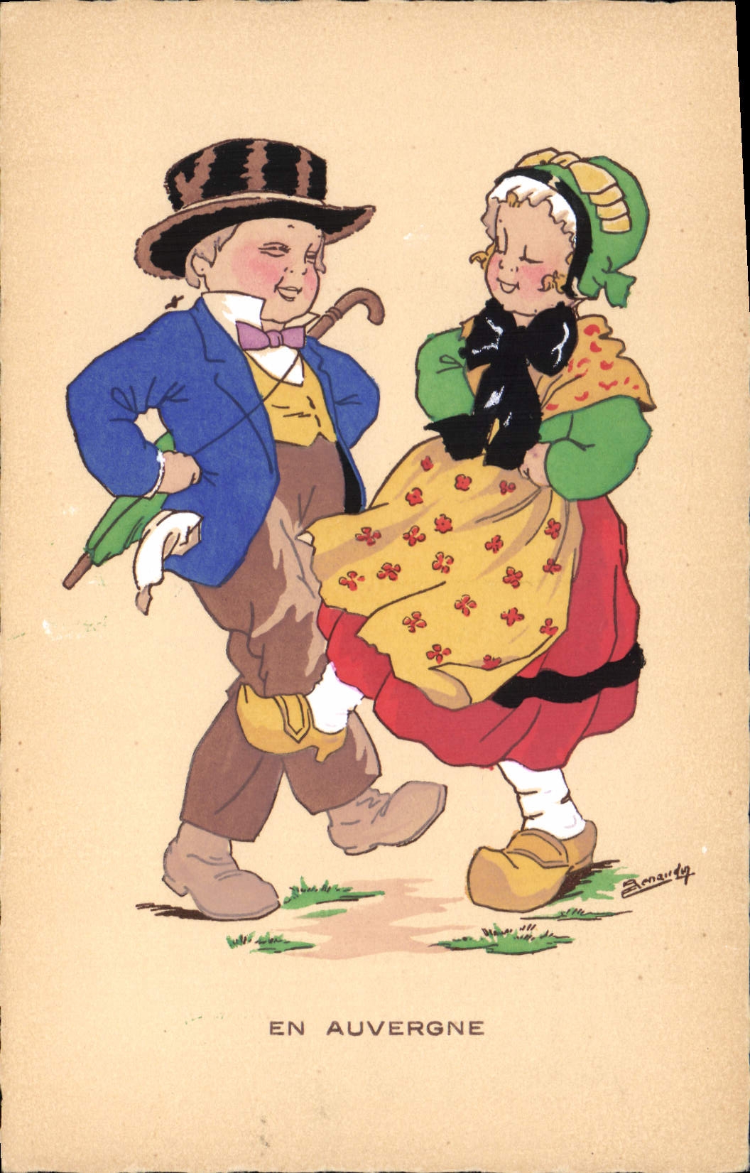 CPA Folklore EN AUVERGNE