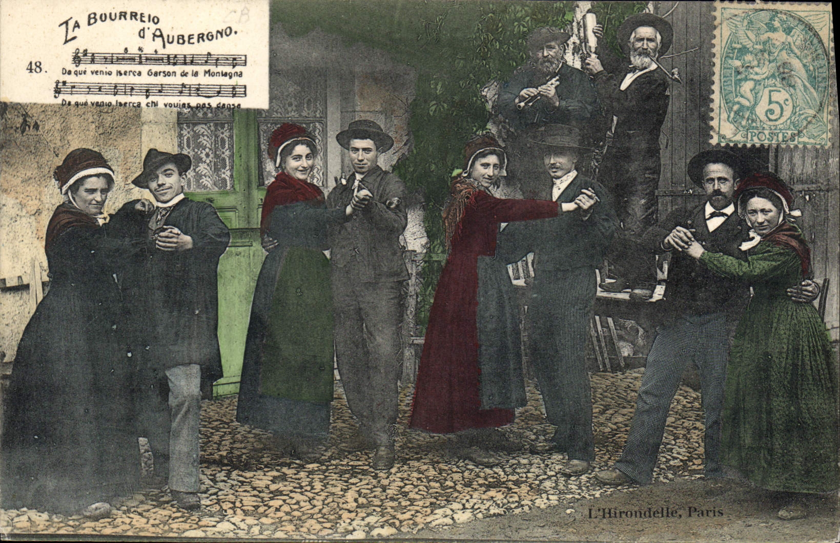 CPA Folklore La bourree