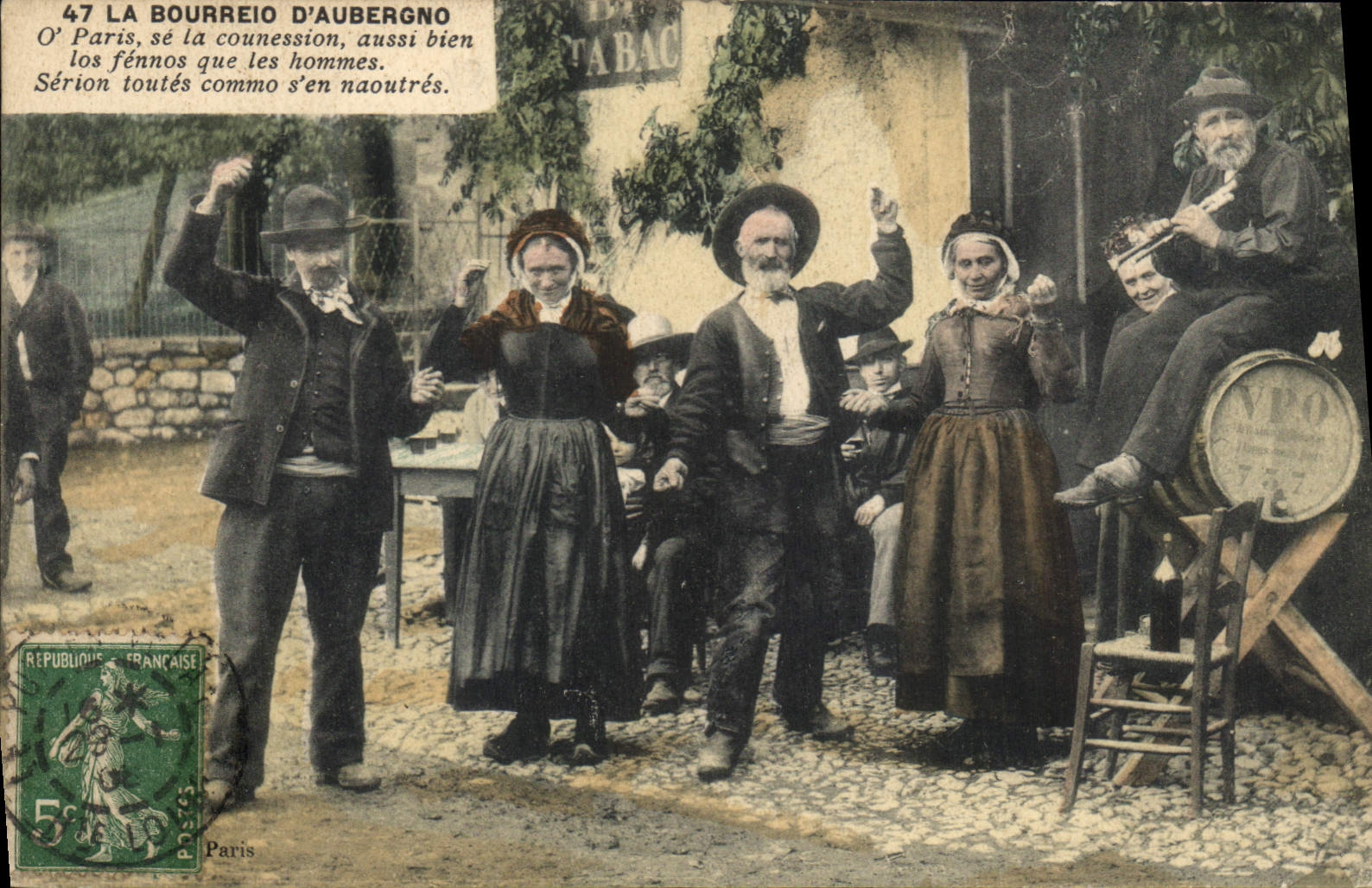 CPA Folklore Le bourree