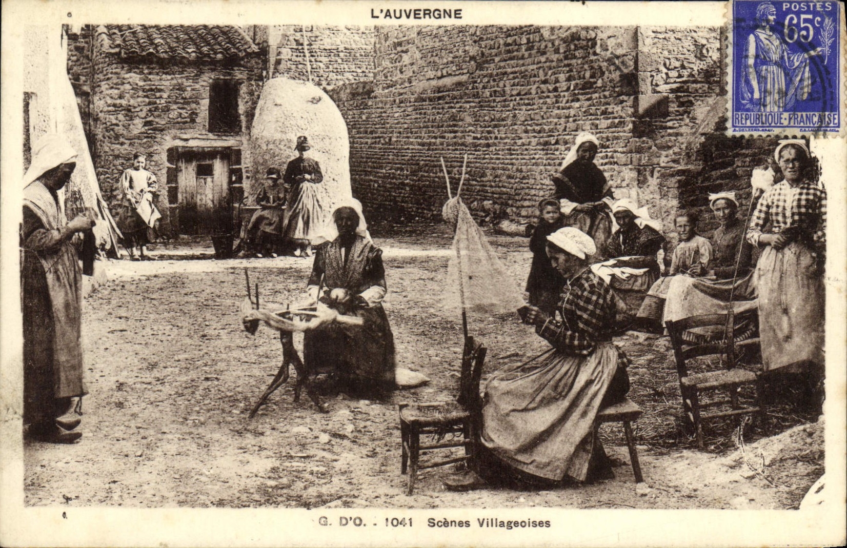 CPA Folklore Scènes Villageoises Auvergne