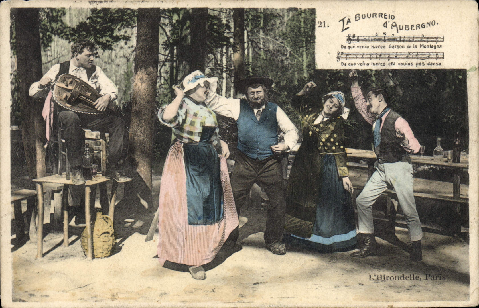 CPA Folklore La bourree