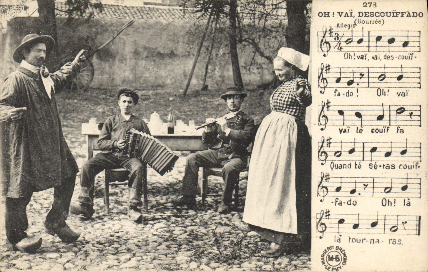 CPA Folklore La Bourree