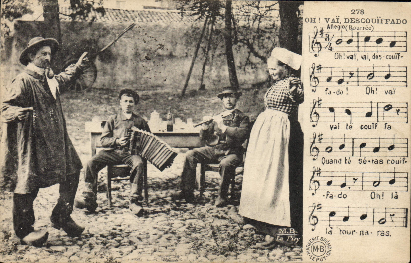 CPA Folklore La Bourree