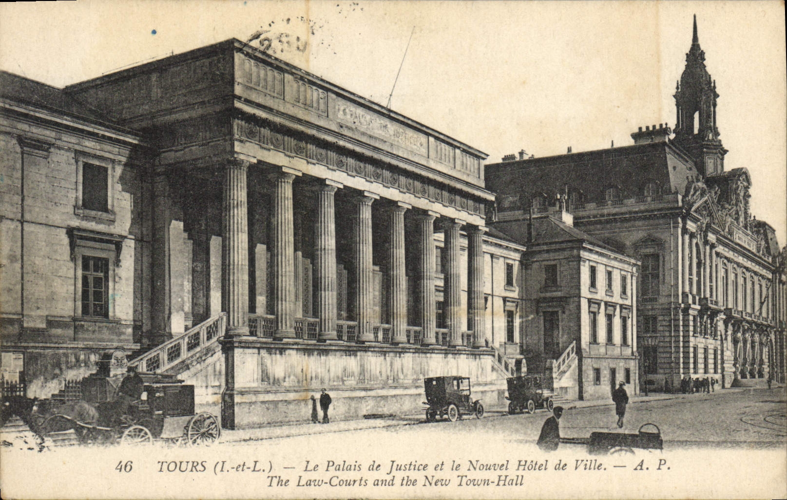 CPA TOURS Palais de Justice et le Nouvel Hôtel de Ville