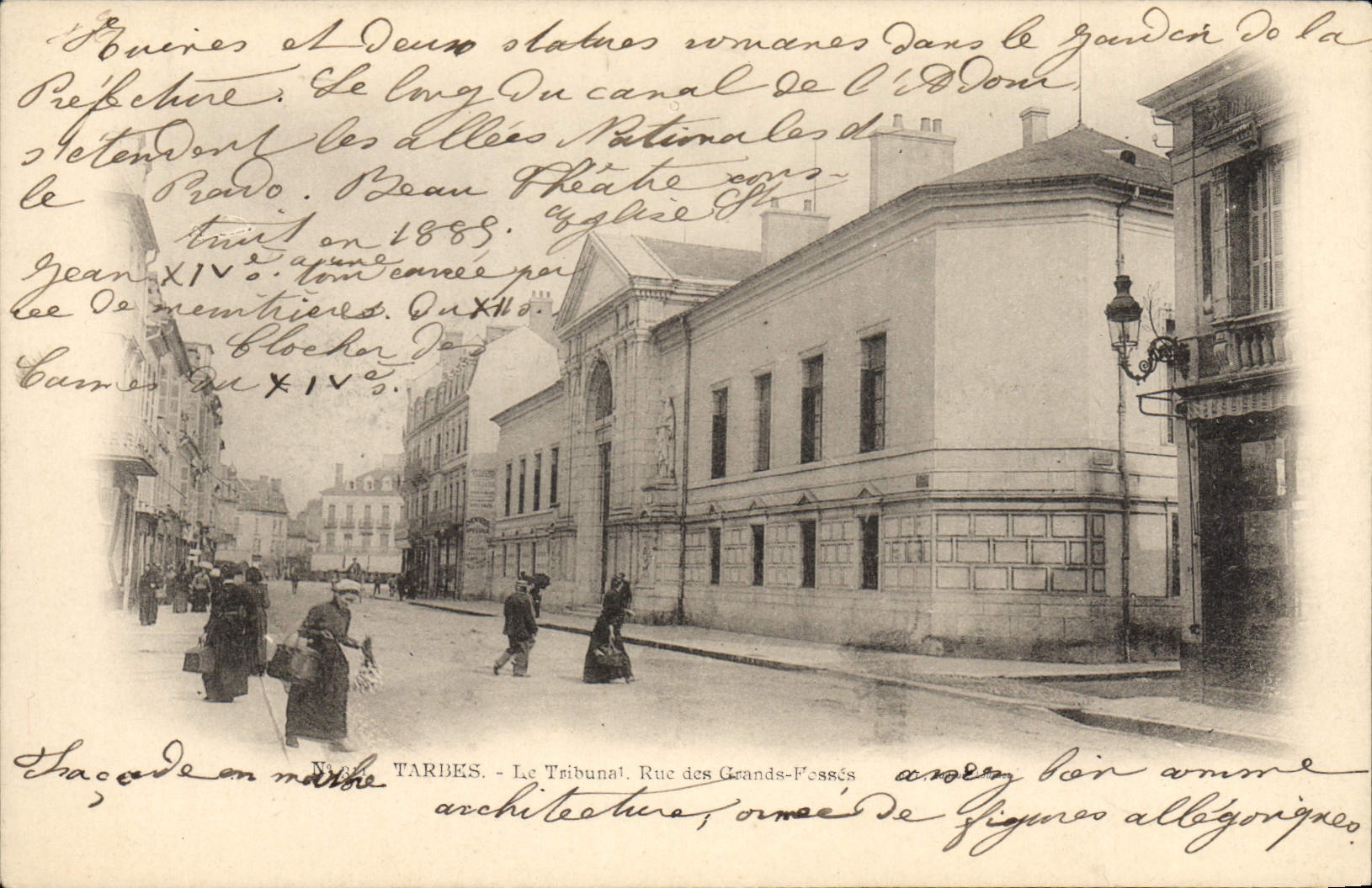 CPA Tarbes Palais de Justice Rue des Grands Fosses