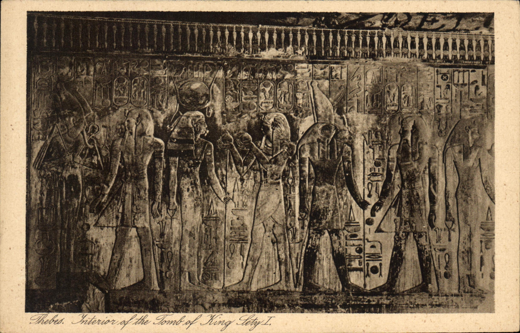 CPA Egypte Egypt Thebes Interior o the tomb of King Sety I