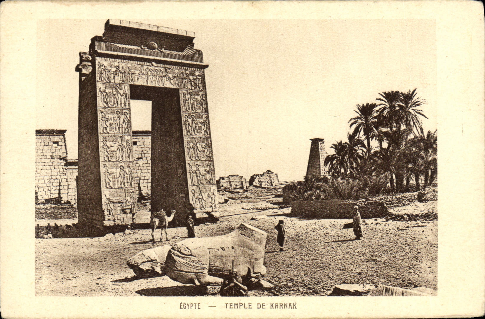 CPA Egypte Egypt TEMPLE DE KARNAK