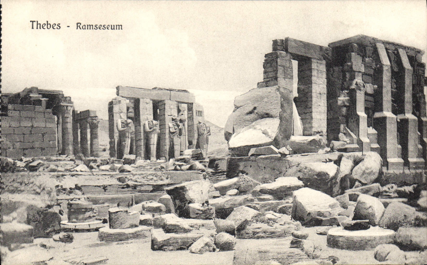 CPA Egypte Egypt Thebes - Ramseseum