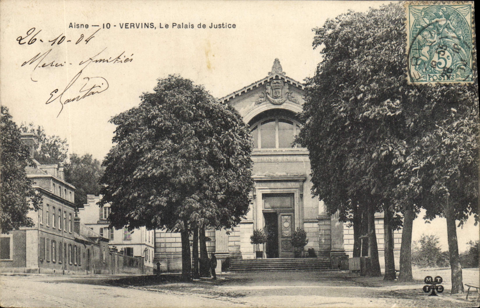 CPA VERVINS Le Palais de Justice 