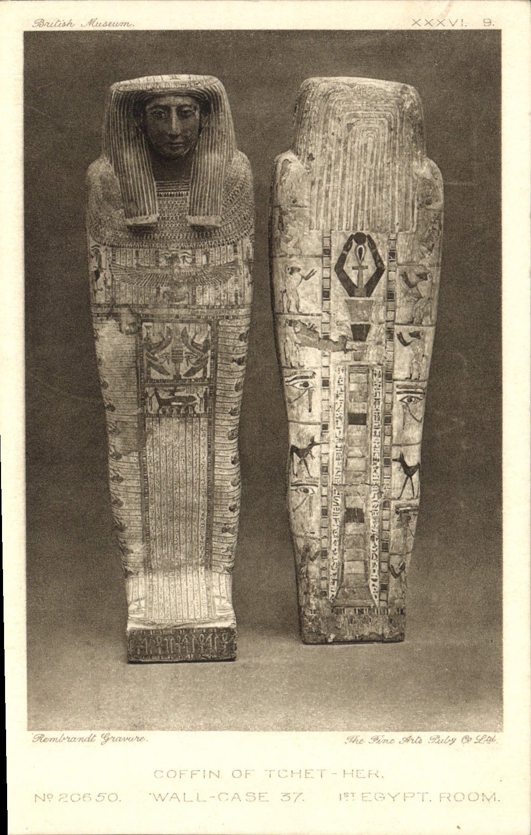 CPA Egypt Egypt London British Museum Coffin of the Tchet Her