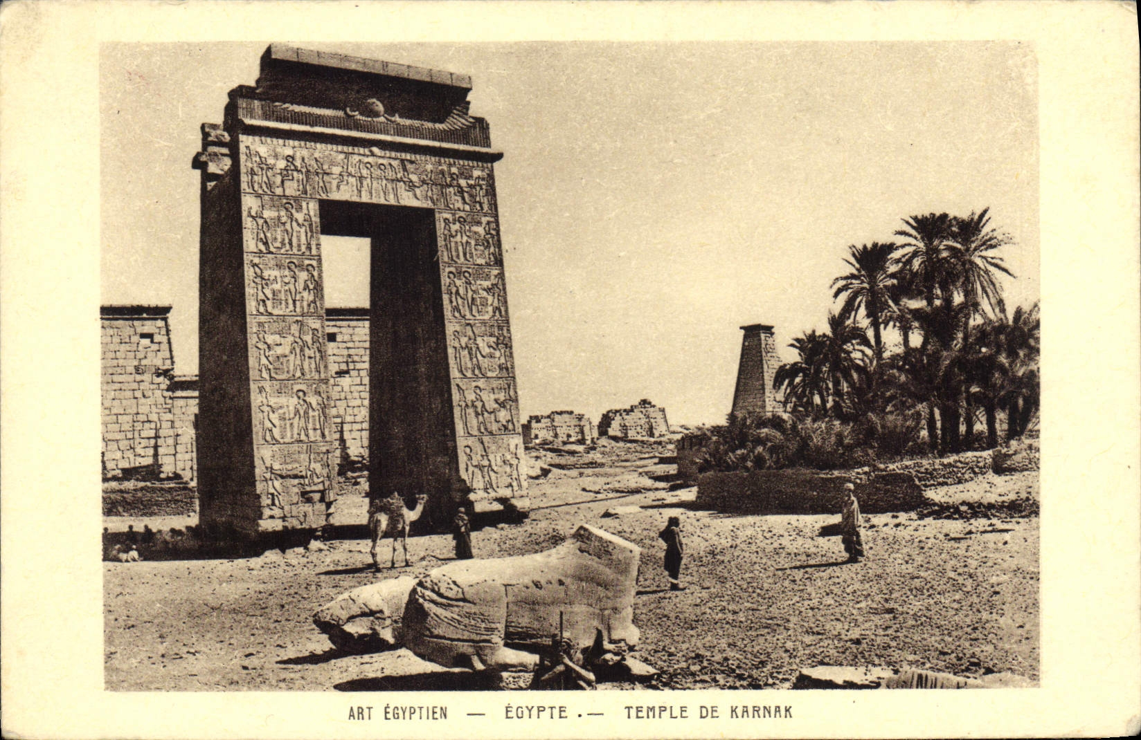 CPA Egypt Egypte Art Egyptien Temple de Karnak