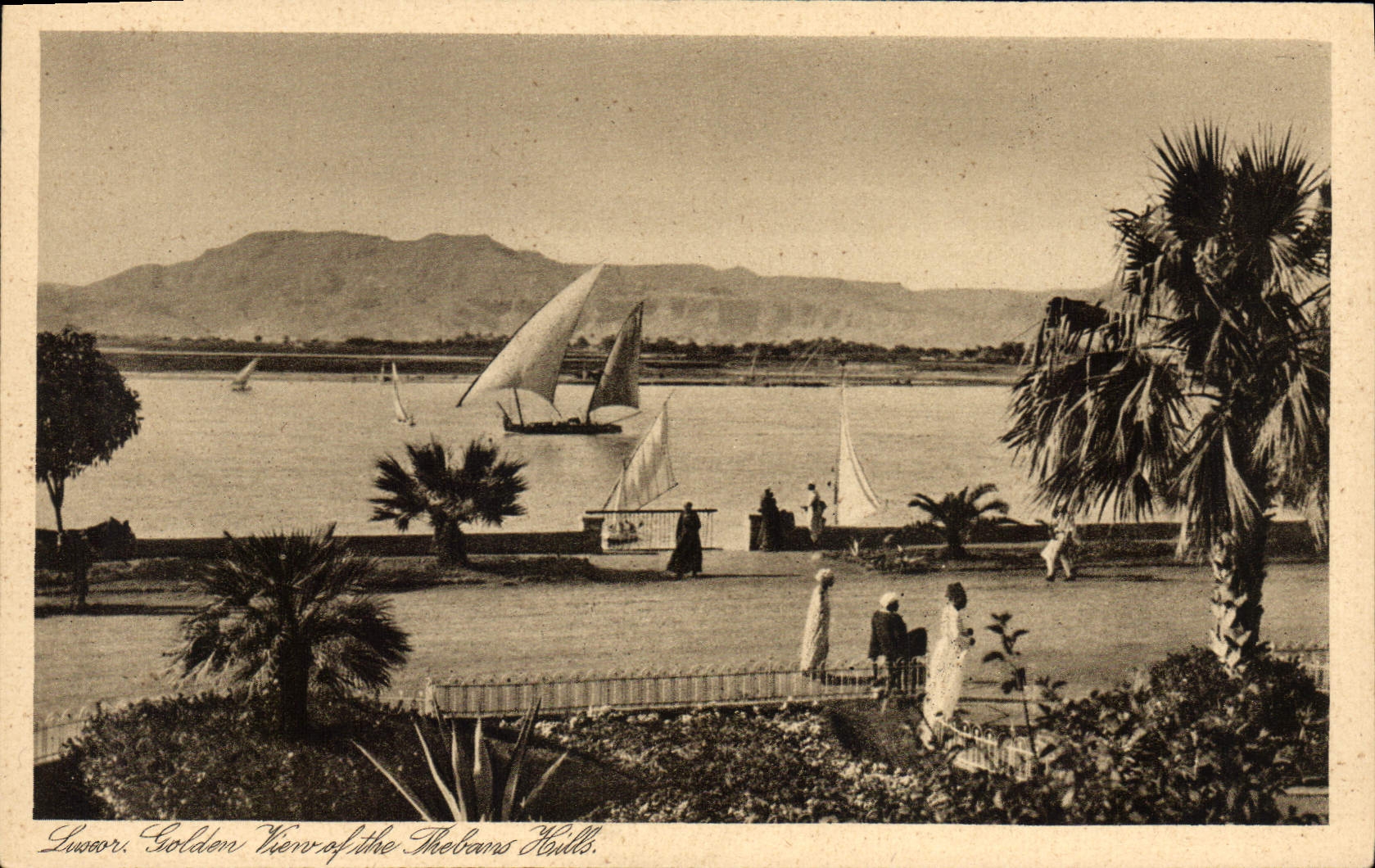CPA Egypt Egypte Luxor  Golden View of the Thebans Hills 