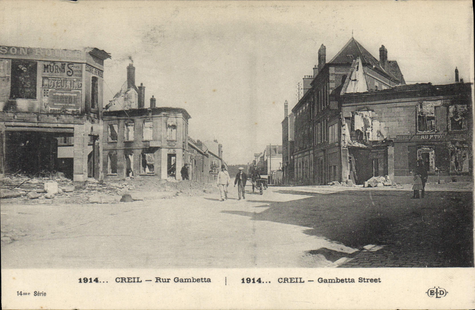 CPA Militaria 1914 Creil Rur Gambetta